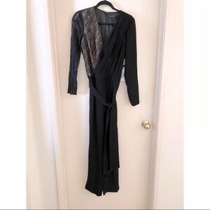 Worth Black Lace Jumpsuit